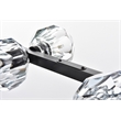 Elegant Lighting Eren 8-Light Metal & Crystal Pendant Light in Black/Clear