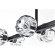 Elegant Lighting Eren 8-Light Metal & Crystal Pendant Light in Black/Clear
