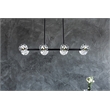 Elegant Lighting Eren 8-Light Metal & Crystal Pendant Light in Black/Clear