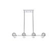 Elegant Lighting Eren 8-Light Metal & Crystal Pendant Light in Chrome/Clear