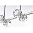 Elegant Lighting Eren 8-Light Metal & Crystal Pendant Light in Chrome/Clear