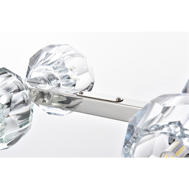 Elegant Lighting Eren 8-Light Metal & Crystal Pendant Light in Chrome/Clear