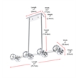 Elegant Lighting Eren 8-Light Metal & Crystal Pendant Light in Chrome/Clear