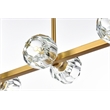 Elegant Lighting Eren 8-Light Metal & Crystal Pendant Light in Satin Gold/Clear