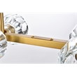 Elegant Lighting Eren 8-Light Metal & Crystal Pendant Light in Satin Gold/Clear