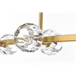 Elegant Lighting Eren 8-Light Metal & Crystal Pendant Light in Satin Gold/Clear