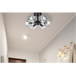 Elegant Lighting Eren 6-Light Metal & Crystal Flush Mount in Black/Clear