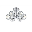 Elegant Lighting Eren 6-Light Metal & Crystal Flush Mount in Chrome/Clear