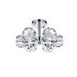 Elegant Lighting Eren 6-Light Metal & Crystal Flush Mount in Chrome/Clear