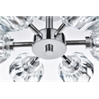 Elegant Lighting Eren 6-Light Metal & Crystal Flush Mount in Chrome/Clear