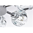 Elegant Lighting Eren 6-Light Metal & Crystal Flush Mount in Chrome/Clear