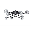 Elegant Lighting Eren 8-Light Metal & Crystal Flush Mount in Black/Clear