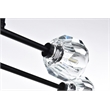 Elegant Lighting Eren 8-Light Metal & Crystal Flush Mount in Black/Clear