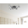 Elegant Lighting Eren 8-Light Metal & Crystal Flush Mount in Black/Clear