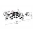 Elegant Lighting Eren 8-Light Metal & Crystal Flush Mount in Black/Clear