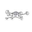 Elegant Lighting Eren 8-Light Metal & Crystal Flush Mount in Chrome/Clear