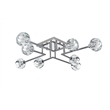 Elegant Lighting Eren 8-Light Metal & Crystal Flush Mount in Chrome/Clear
