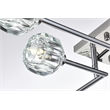 Elegant Lighting Eren 8-Light Metal & Crystal Flush Mount in Chrome/Clear
