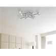 Elegant Lighting Eren 8-Light Metal & Crystal Flush Mount in Chrome/Clear