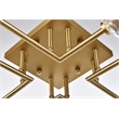 Elegant Lighting Eren 8-Light Metal & Crystal Flush Mount in Satin Gold/Clear