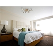 Elegant Lighting Eren 8-Light Metal & Crystal Flush Mount in Satin Gold/Clear