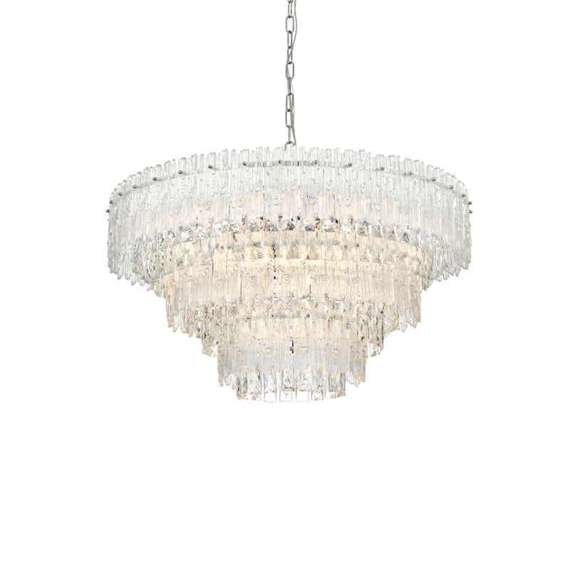 Elegant Lighting Emilia 10-Light Metal & Glass Chandelier in Chrome/Clear