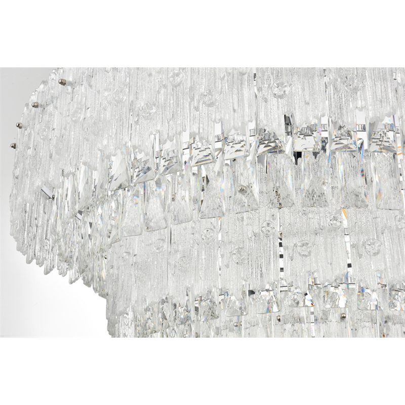 Elegant Lighting Emilia 10-Light Metal & Glass Chandelier in Chrome/Clear