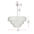 Elegant Lighting Emilia 10-Light Metal & Glass Chandelier in Chrome/Clear