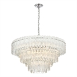 Elegant Lighting Emilia 10-Light Metal & Glass Chandelier in Chrome/Clear