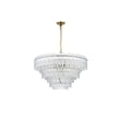 Elegant Lighting Emilia 10-Light Metal & Glass Chandelier in Satin Gold/Clear
