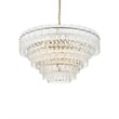 Elegant Lighting Emilia 10-Light Metal & Glass Chandelier in Satin Gold/Clear