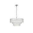 Elegant Lighting Emilia 6-Light Metal & Glass Chandelier in Chrome/Clear