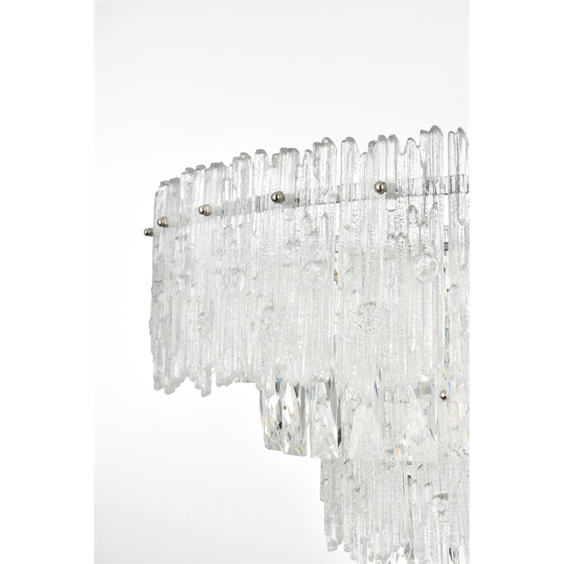 Elegant Lighting Emilia 6-Light Metal & Glass Chandelier in Chrome/Clear