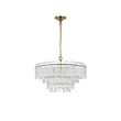 Elegant Lighting Emilia 6-Light Metal & Glass Chandelier in Satin Gold/Clear