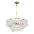 Elegant Lighting Emilia 6-Light Metal & Glass Chandelier in Satin Gold/Clear