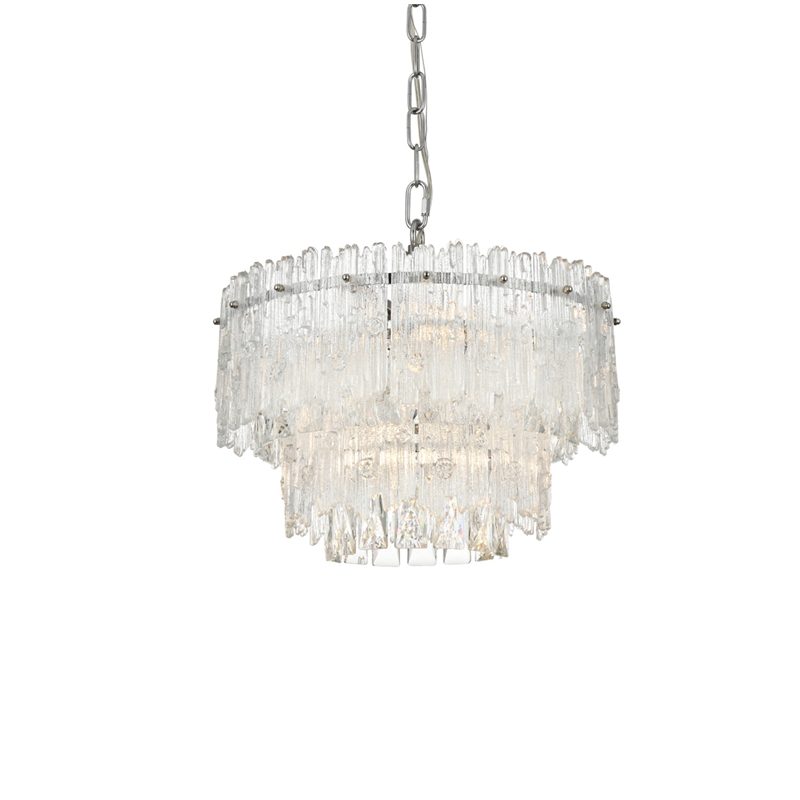 Elegant Lighting Emilia 4-Light Metal & Glass Chandelier in Chrome/Clear