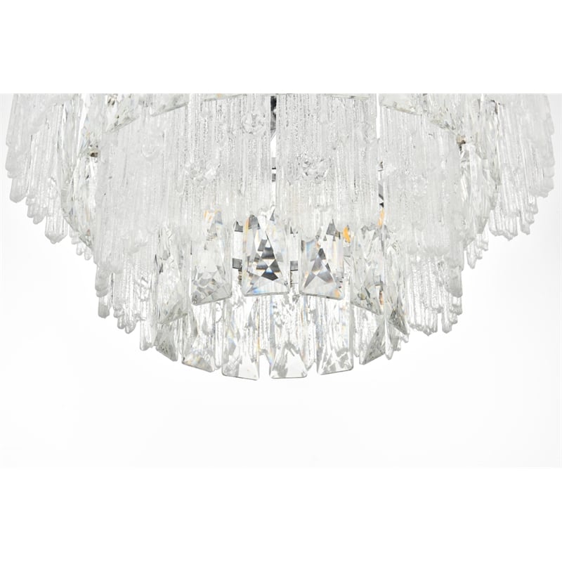 Elegant Lighting Emilia 4-Light Metal & Glass Chandelier in Chrome/Clear