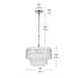 Elegant Lighting Emilia 4-Light Metal & Glass Chandelier in Chrome/Clear