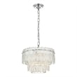 Elegant Lighting Emilia 4-Light Metal & Glass Chandelier in Chrome/Clear