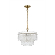 Elegant Lighting Emilia 4-Light Metal & Glass Chandelier in Satin Gold/Clear