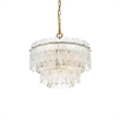 Elegant Lighting Emilia 4-Light Metal & Glass Chandelier in Satin Gold/Clear