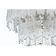 Elegant Lighting Emilia 4-Light Metal & Glass Chandelier in Satin Gold/Clear