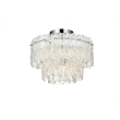 Elegant Lighting Emilia 4-Light Metal & Glass Flush Mount Light in Chrome/Clear