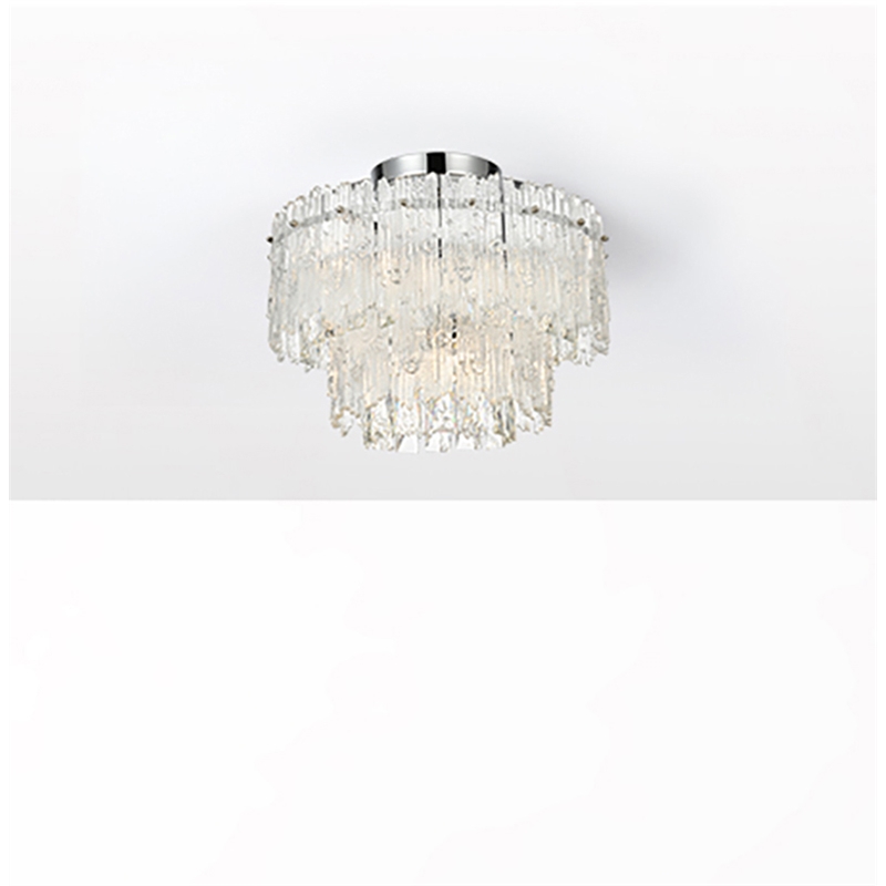 Elegant Lighting Emilia 4-Light Metal & Glass Flush Mount Light in Chrome/Clear