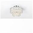 Elegant Lighting Emilia 4-Light Metal & Glass Flush Mount Light in Chrome/Clear