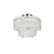 Elegant Lighting Emilia 4-Light Metal & Glass Flush Mount Light in Chrome/Clear