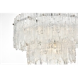 Elegant Lighting Emilia 4-Light Metal & Glass Flush Mount Light in Chrome/Clear