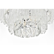 Elegant Lighting Emilia 4-Light Metal & Glass Flush Mount Light in Chrome/Clear