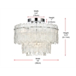 Elegant Lighting Emilia 4-Light Metal & Glass Flush Mount Light in Chrome/Clear