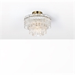 Elegant Lighting Emilia 4-Light Metal & Glass Flush Mount Light in Satin Gold